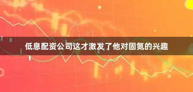 低息配资公司这才激发了他对固氮的兴趣