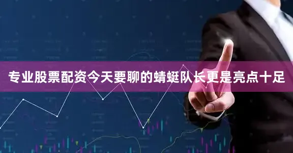 专业股票配资今天要聊的蜻蜓队长更是亮点十足
